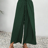 Lisette Hose mit weitem Bein und geometrischem Druck