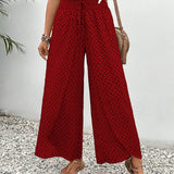 Lisette Hose mit weitem Bein und geometrischem Druck