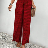 Lisette Hose mit weitem Bein und geometrischem Druck