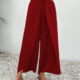 Lisette Hose mit weitem Bein und geometrischem Druck