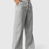 Bequeme Weite Hose mit Eleganten Details