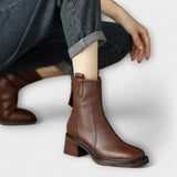 Lara - Damen Gummi- und Kunstlederstiefel