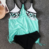 Augustus | Einfarbiger Tankini mit Leoparden-Design