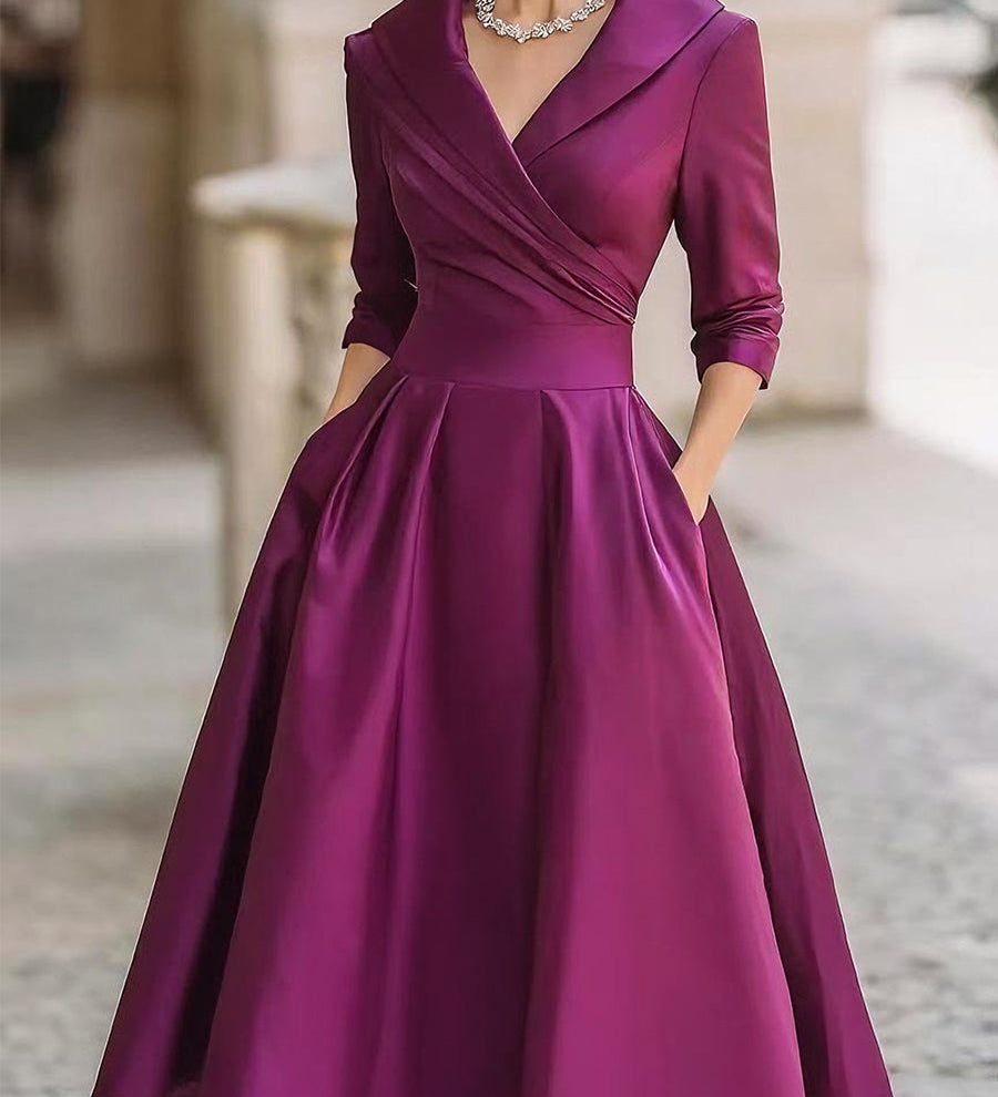 Lea™ - Elegantes Midikleid mit Dezentem Glanz