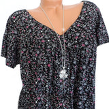 Van Elst Mode® | T-Shirt Flora mit V-Ausschnitt