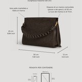 Braid Tasche aus Leder und Rafia Limited Edition Testa di Moro