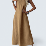 Clara | Ärmelloses Maxikleid