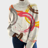 Charlotte - Künstlerischer Strickrollkragenpullover
