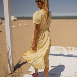 Soleil Drape Midi Kleid