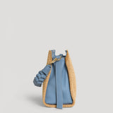 Braid Tasche aus Leder und Rafia Denim