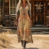 Amelia - Vintage-inspiriertes Langarm-Casual-Kleid