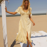Soleil Drape Midi Kleid