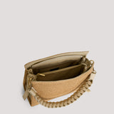 Braid Tasche aus Leder und Rafia Creme