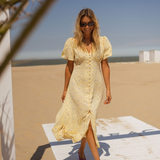 Soleil Drape Midi Kleid