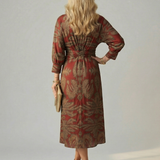 Lune | Natürliches Wickel-Midi-Kleid