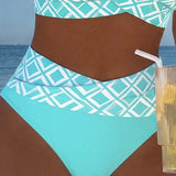 Zweiteiliger Bikini mit BH-Design und Diamantmuster