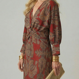 Lune | Natürliches Wickel-Midi-Kleid