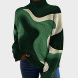 Alicia - Künstlerischer Strick-Turtleneck-Pullover