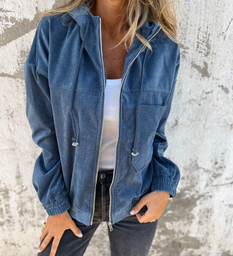 MOREAU LYON | DAMEN HOODIE AUS RIPPENVELVET