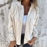 MOREAU LYON | DAMEN HOODIE AUS RIPPENVELVET