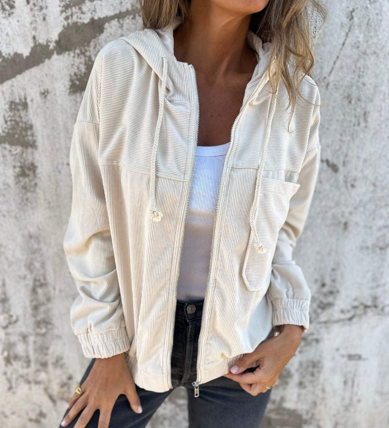 MOREAU LYON | DAMEN HOODIE AUS RIPPENVELVET