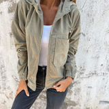 MOREAU LYON | DAMEN HOODIE AUS RIPPENVELVET