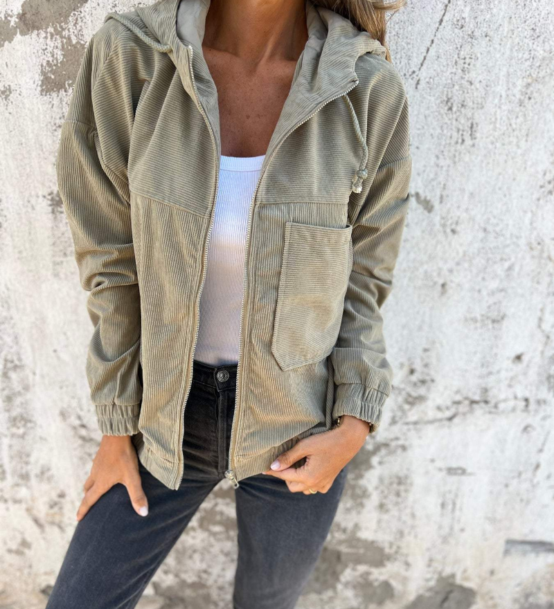 MOREAU LYON | DAMEN HOODIE AUS RIPPENVELVET