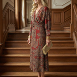 Lune | Natürliches Wickel-Midi-Kleid