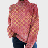 Megan - Künstlerischer Strickrollkragenpullover
