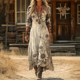 Maddison - Vintage-inspiriertes Langarm-Casual-Kleid