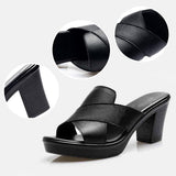 Capri Leder Mules