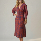 Lune | Natürliches Wickel-Midi-Kleid