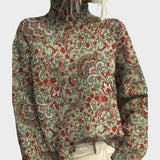 Natalie - Künstlerischer Strickrollkragenpullover