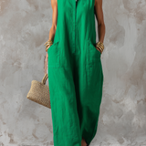 ELEANOR | Lässiger Leinenmischung Jumpsuit