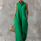 ELEANOR | Lässiger Leinenmischung Jumpsuit