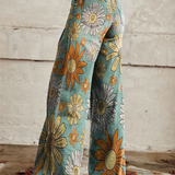 Van Elst Mode®| Vintage Blumenmuster Palazzo Hose