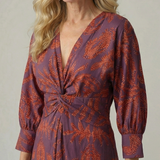 Lune | Natürliches Wickel-Midi-Kleid