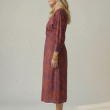 Lune | Natürliches Wickel-Midi-Kleid