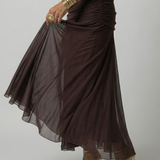 Calen | Off-Shoulder Fließende Midi-Kleider