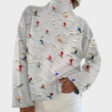 Taryn - Künstlerischer Strick-Turtleneck-Pullover