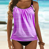 Augustus | Einfarbiger Tankini mit Leoparden-Design