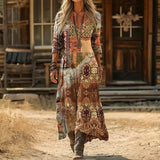 Hannah - Vintage-inspiriertes lässiges Kleid mit langen Ärmeln