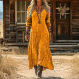 Mackenzie - Vintage-inspiriertes langärmliges Freizeitkleid