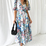 Celine | Weibliches Kleid mit Blumenmuster