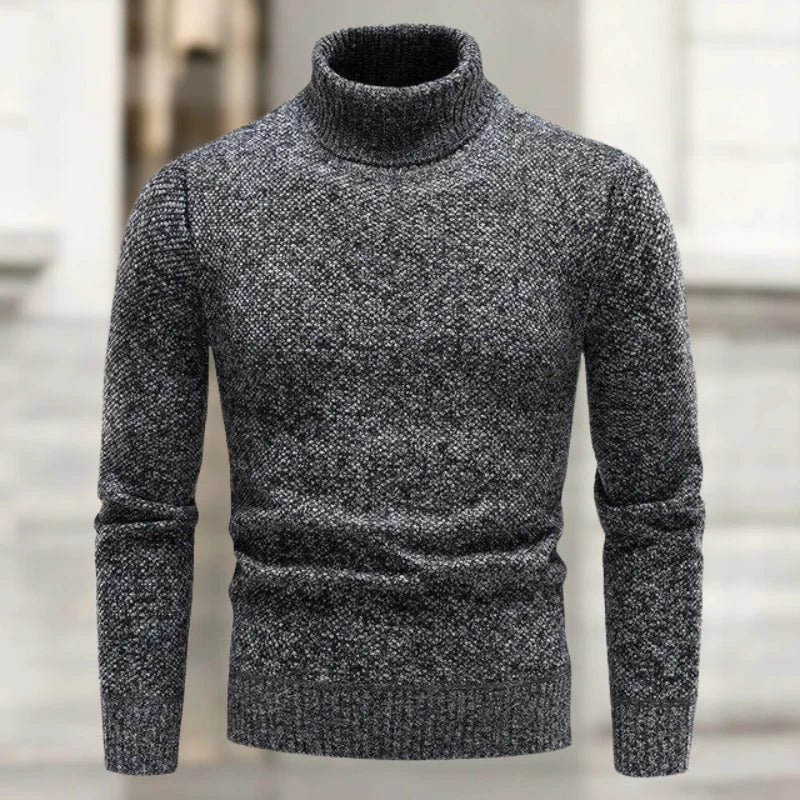 Luxuriöser Rollkragenpullover Aus Strick