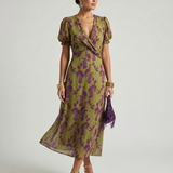Virel | Entspanntes Blumenkleid in Midi-Länge