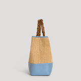 Bamboo Babe Tasche aus Leder und Rafia Denim