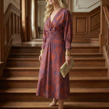 Lune | Natürliches Wickel-Midi-Kleid