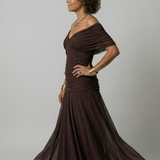 Calen | Off-Shoulder Fließende Midi-Kleider
