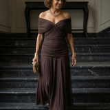 Calen | Off-Shoulder Fließende Midi-Kleider